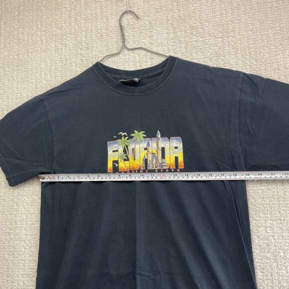 Y2K Vintage Steve and Barry's Florida Sunshine State Print T-Shirt Black Sz M - Picture 9 of 12
